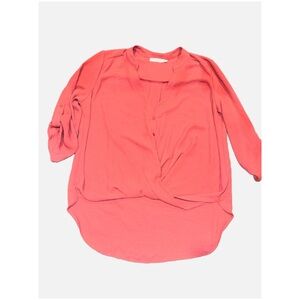 Lush- Women’s Salmon Loose-Fit 3/4 Sleeve Top Size Medium